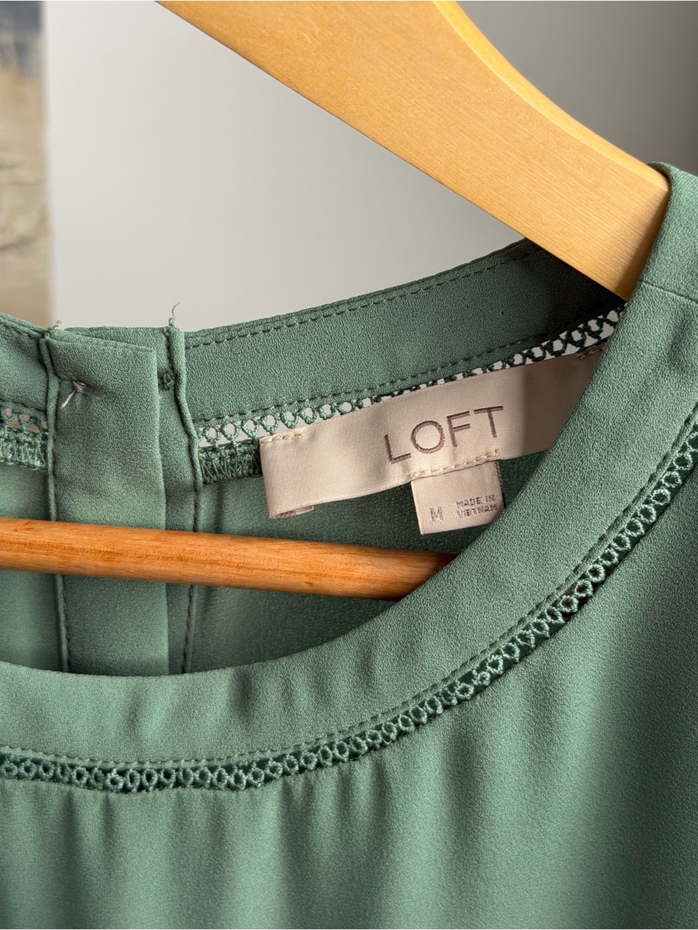 LOFT Mint Green Flutter Short Sleeve Blouse - Picture 3 of 7